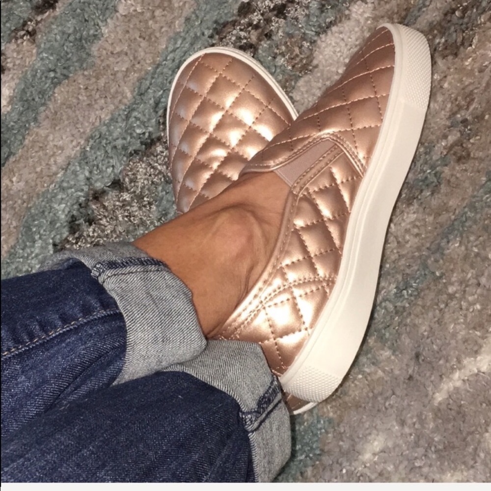 Champagne Quilted Sneakers - Picture 3 of 4